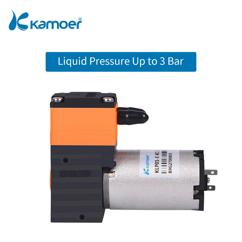 Kamoer 400ml/min KLP01 Mini  High Flow Diaphragm Liquid Pump 12V 24V DC Motor Liquid Pressure 3 Bar 62dB for Lab and Waste Water