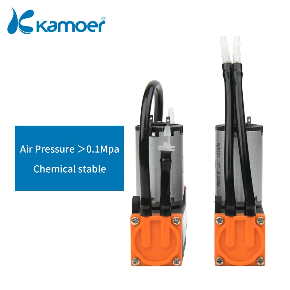 Kamoer 5-8L/min KVP8 Micro Diaphragm Vacuum Pump12V 24V Brush Motor High Negative Pressure 0.082Mpa Suction Pump Air Pump