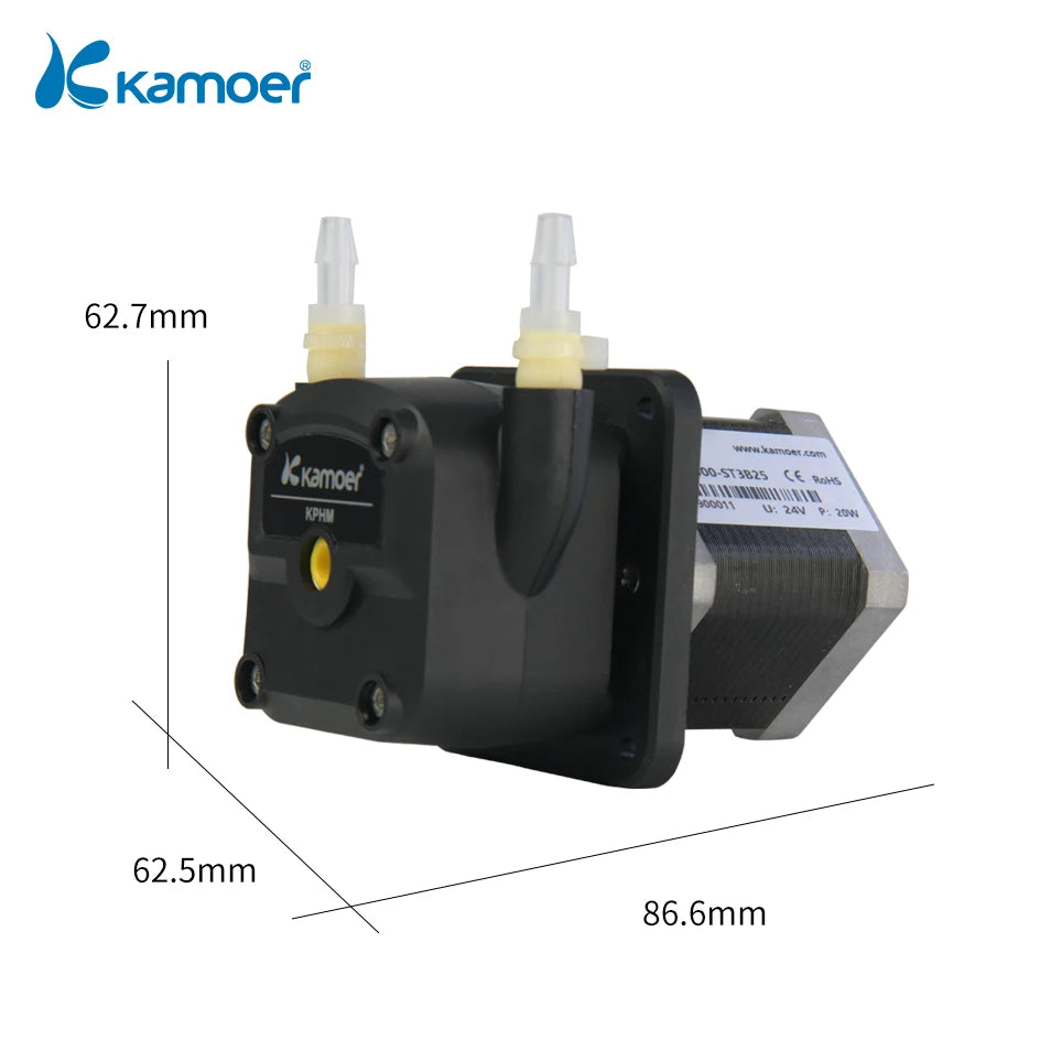 Kamoer 400ml/min KPHM400 Peristaltic Pump 24V Stepper Motor High Precision Self-priming Pump Adjustable Speed Dosing Pump BPT