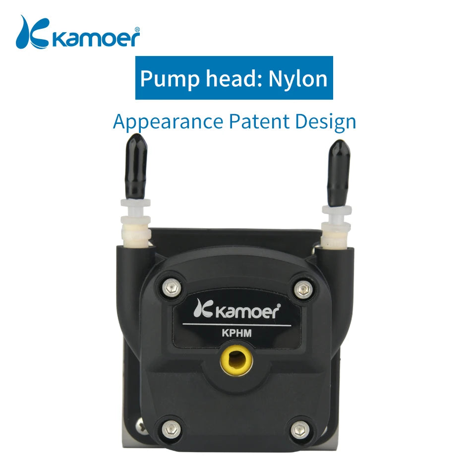 Kamoer 200ml/min KPHM200 Low Flow Peristaltic Pump 24V Stepper Motor Self-priming Pump L/Straight Plate Adjustable Flow