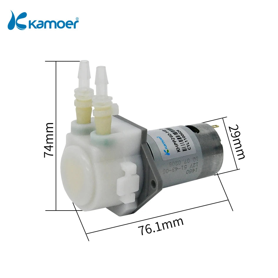Kamoer 220ml/min KHPP260 Peristaltic Pump 12V 24V Gear Pump DC Motor Self-priming Pump PREX Silicone Tubing Dosing Pump