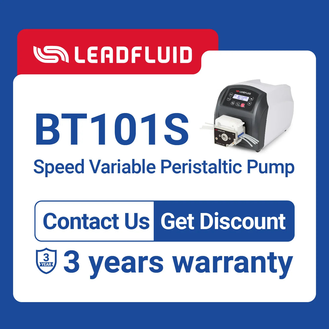 Lead Fluid BT101S Speed Variable Peristaltic Pump  Max Flow Rate 750mL/min