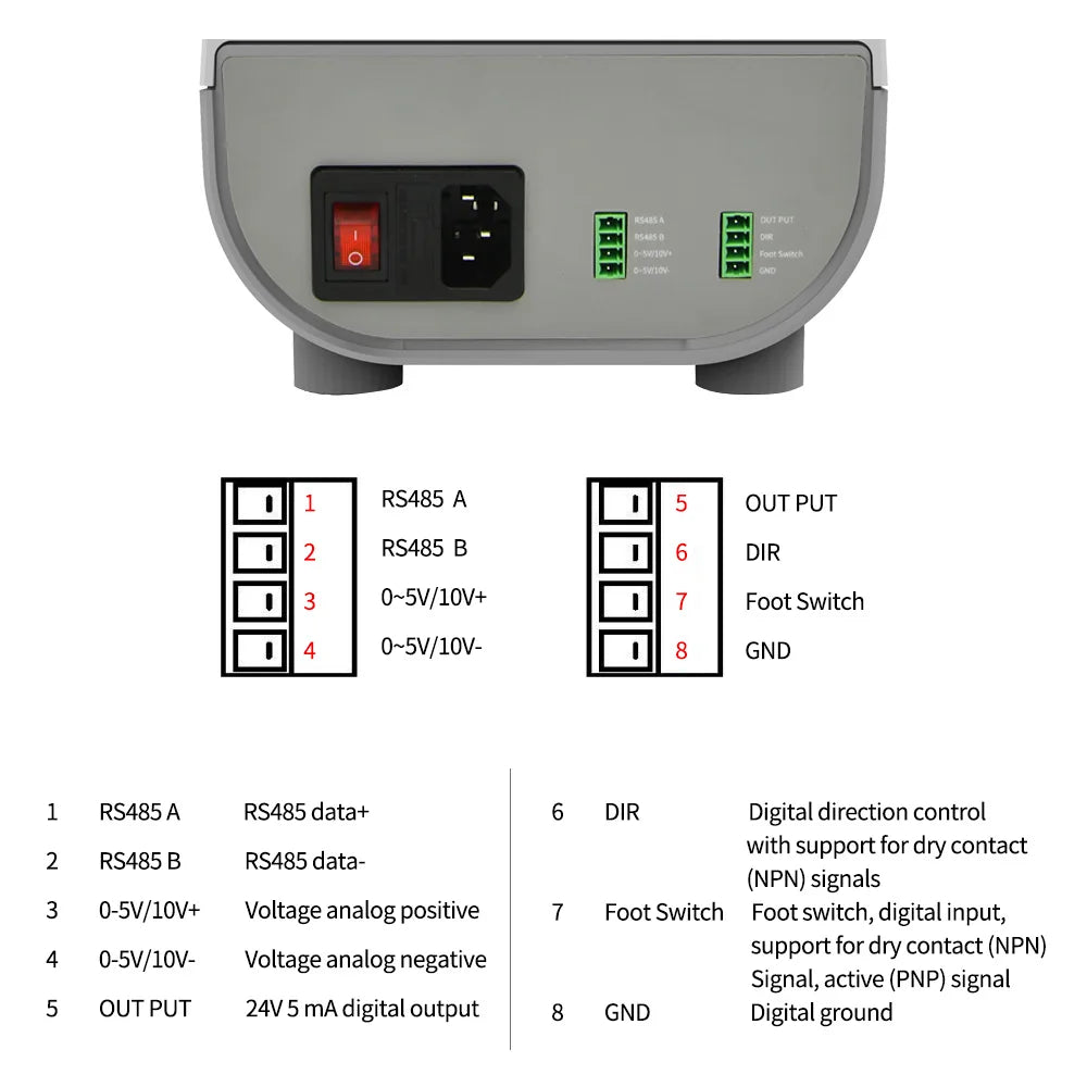 Kamoer High Flow Peristaltic Pump WiFi AC100-240V UIP E Stepper Dosing Pump with RS485,Foot Switch for Lab and Filling 7.9x11.1