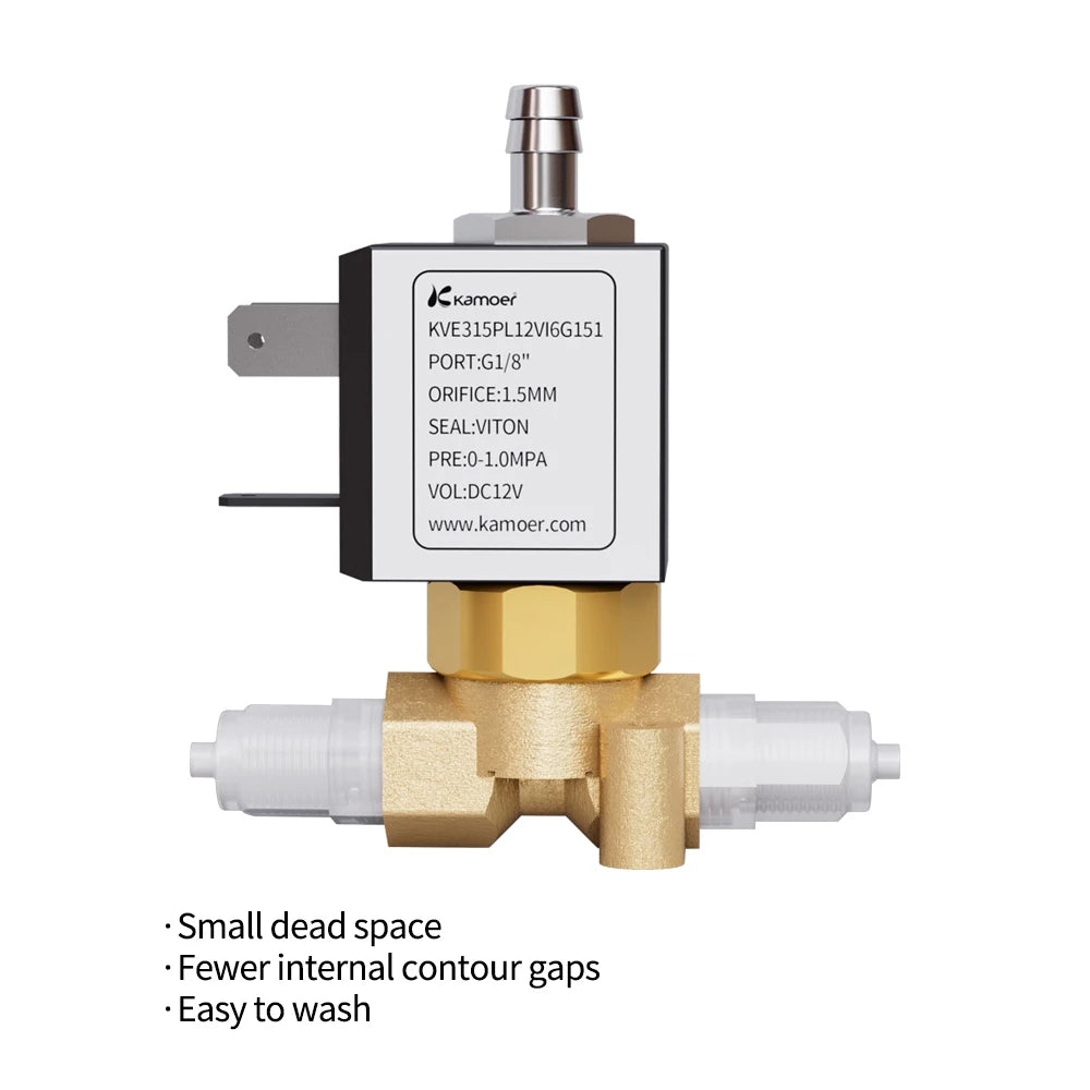 Kamoer 1/8" KVEY15 12V Solenoid/Air Valve Normally Closed 24V Water Valve copper Switch all Copper Filter Solenoid Control Valve