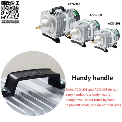 220V Hailea External High Power AC E-magnetic Air Pump Fish Pond Oxygen Pump Compressor for pond Air Aerator Pump ACO-208 308