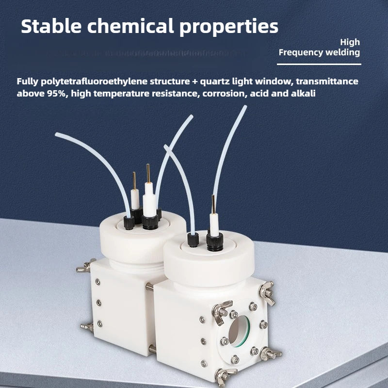 Fully PTFE H-type Replaceable Membrane Sealed Electrolytic Cell, Photoelectrochemical Cell/spectral Electrolytic Cell
