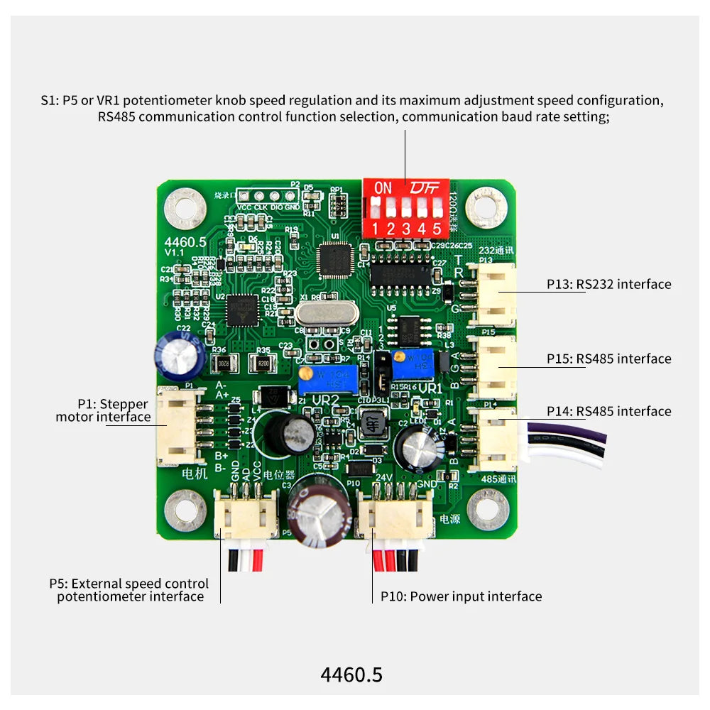 Kamoer 4460.5 Driver Board for 42 Stepper Peristaltic Pump Suit for KAS KCM KCS KDS etc;  KMD-42M-V1  Suits for 57 Stepper