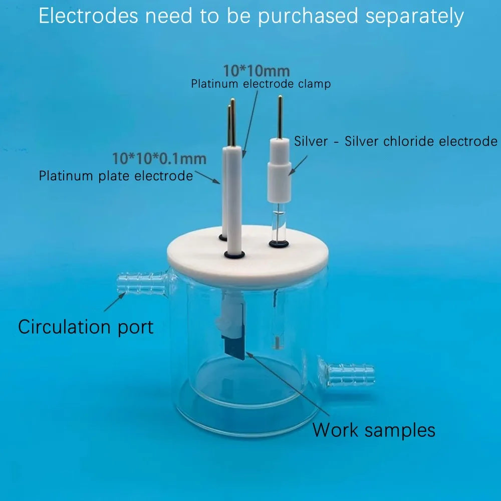 Electrochemical Experiment of C003 Water Bath Controlled Temperature Double layer Five port Sealed Electrolytic Cell