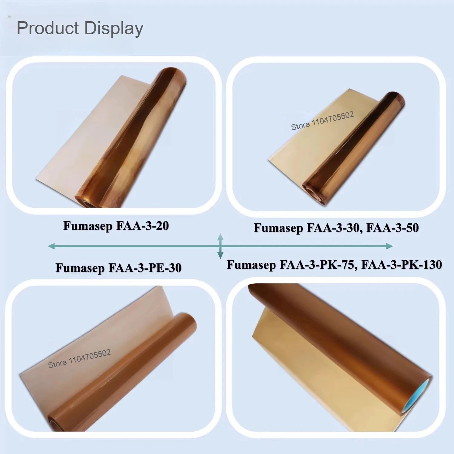 Fumasep FAA-3-20/30/50, FAA-3-PK-75/130  FuMA-Tech Anion Exchange Membrane ，alkaline fuel cell membrane