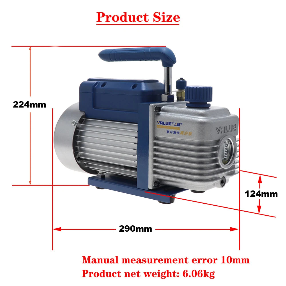 VALUE FY-1C-N Vacuum Pump Laboratory Pump Vacuum 220V 150W 3.6m³/h Silent Refrigerant Vacuum Pump Small Single-stage Pump