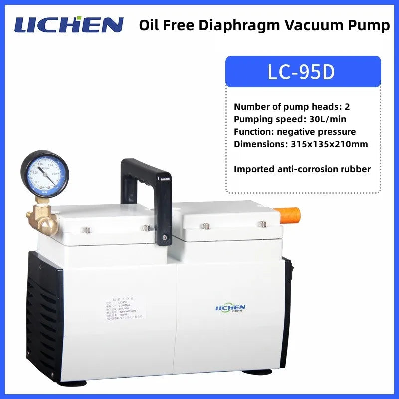 Oil-Free Diaphragm Vacuum Pump Positive And Negative Pressure Small Portable Laboratory Suction Filter Electric Suction Pump