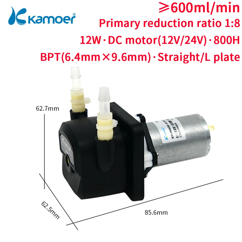 Kamoer 600ml/min KPHM600 High Flow Peristaltic Pump 12V 24V DC Motor Self-priming Pump High Flow Cost-effective Dosing Pump