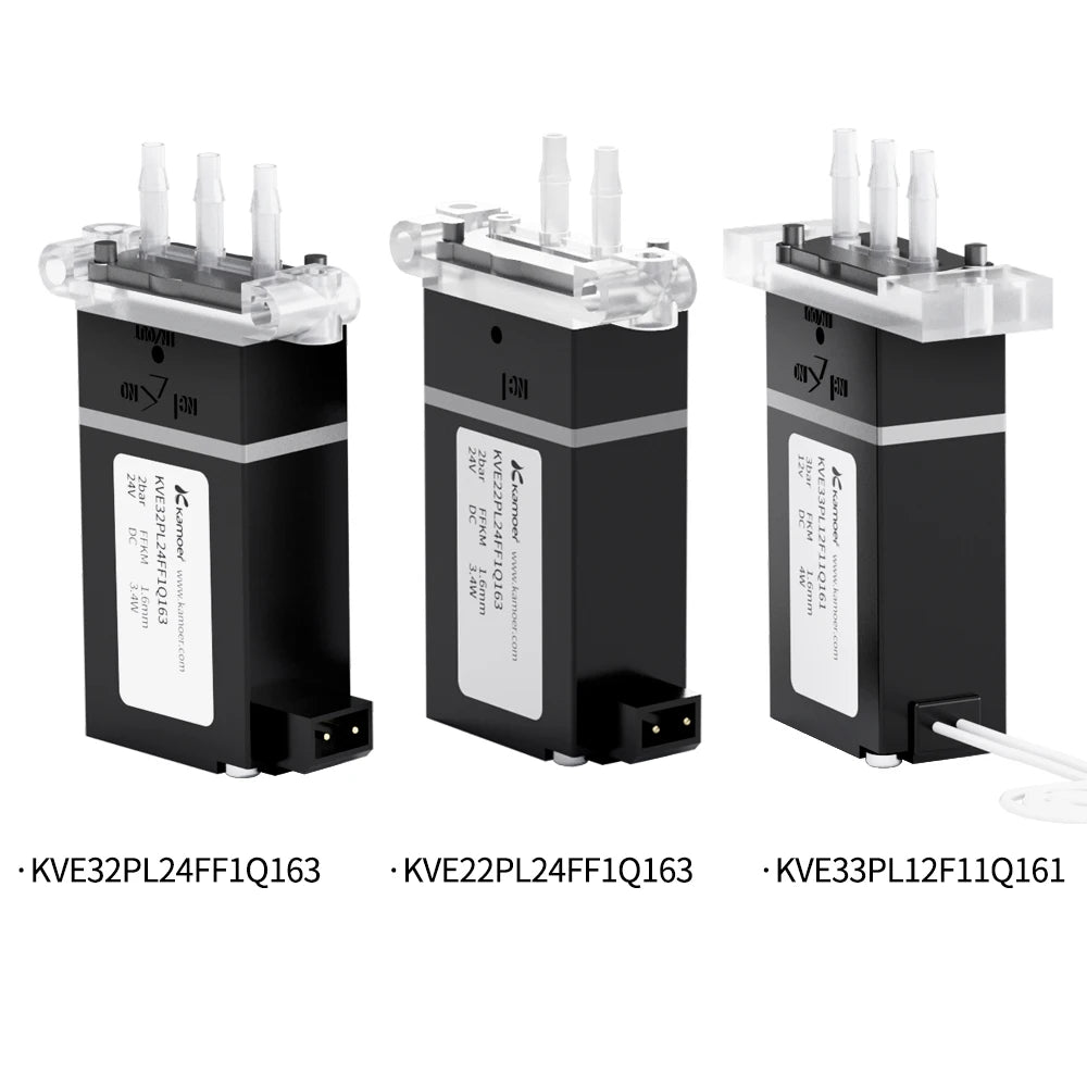 Kamoer 1/16" KVEB 12V Micro Solenoid Valve 24V Water Valve Air Valve Three-way Direct-acting Control Valve