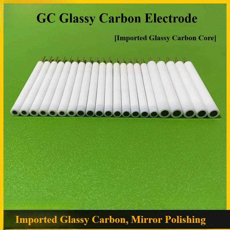 GC Electrode 2mm-12mm, Glassy Carbon Electrode with German Imported Glassy Carbon Core for Electrochemistry