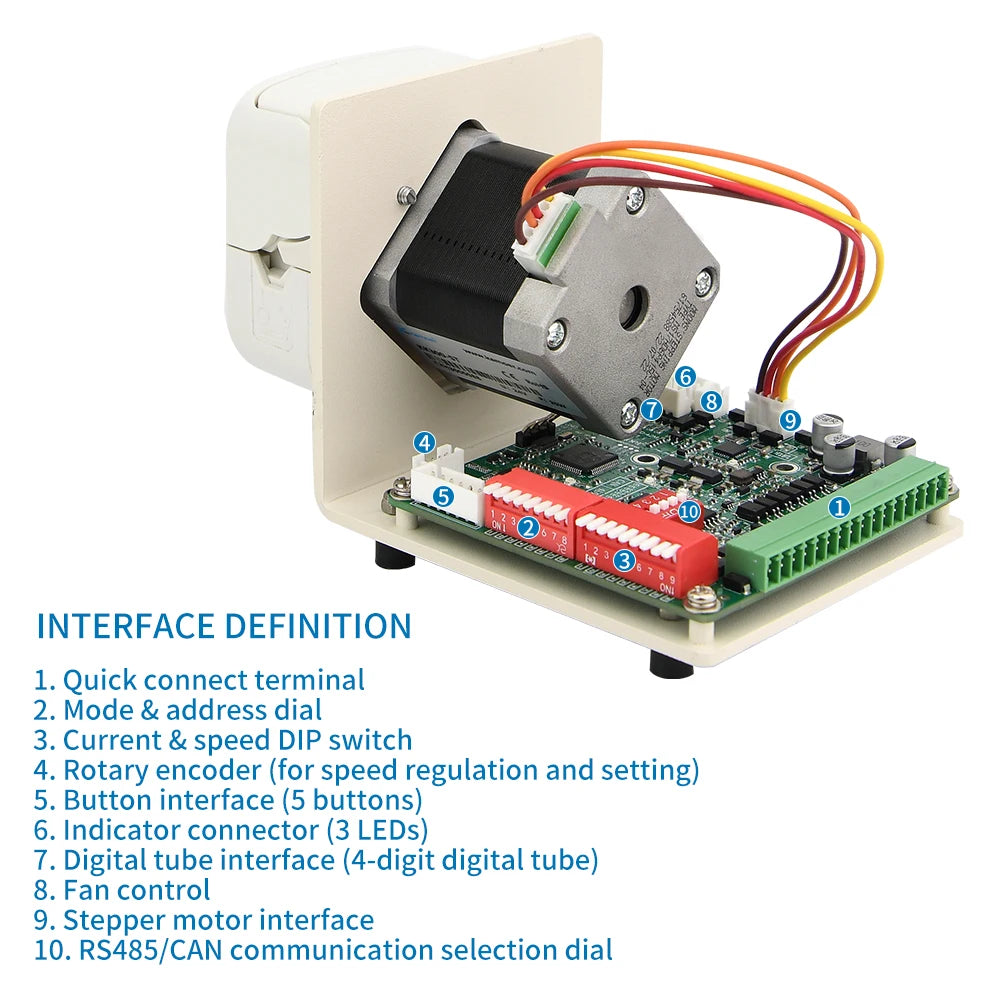 Kamoer 1-315m/min MED42-KK300 High Flow Embedded Peristaltic Pump 24V Stepper Motor Adjustable Dosing Pump Support CAN/RS485