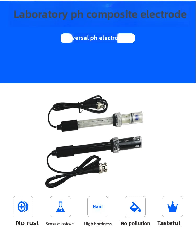 Free Shipping Lab -Universal E - 201 PH Composite Electrode | Refillable PH Composite Electrode for Acidimeter