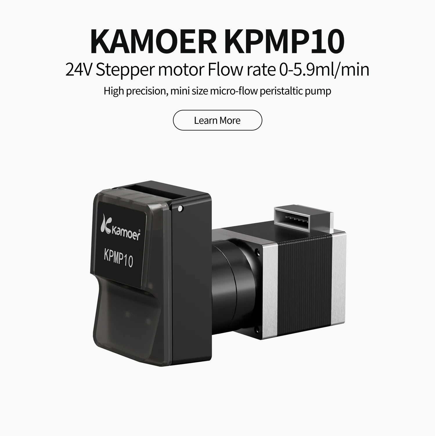 Kamoer 0~5.9ml/min KPMP10 Peristaltic Pump 24V with 28 Stepper Motor Self-priming Pump 4 Rotors High Precision Dosing Pump