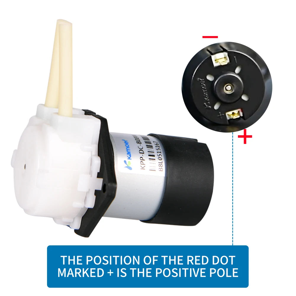 Kamoer 1.2-90ml/min KPP Peristaltic Pump 12V 24V 6V DC Motor Self-priming Pump with Silicone Tubing Lab Dosing Pump for Lab