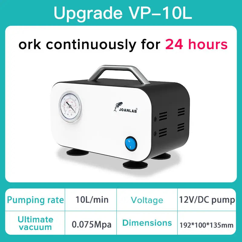 JOANLAB Mini Oil-free Diaphragm Vacuum Pump Laboratory Filter Pump Portable Negative Pressure Pump Lab Equipment