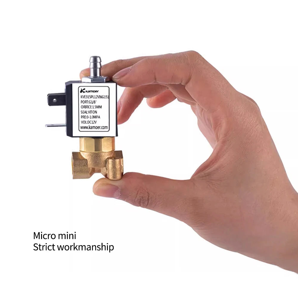Kamoer 1/8" KVEY15 12V Solenoid/Air Valve Normally Closed 24V Water Valve copper Switch all Copper Filter Solenoid Control Valve