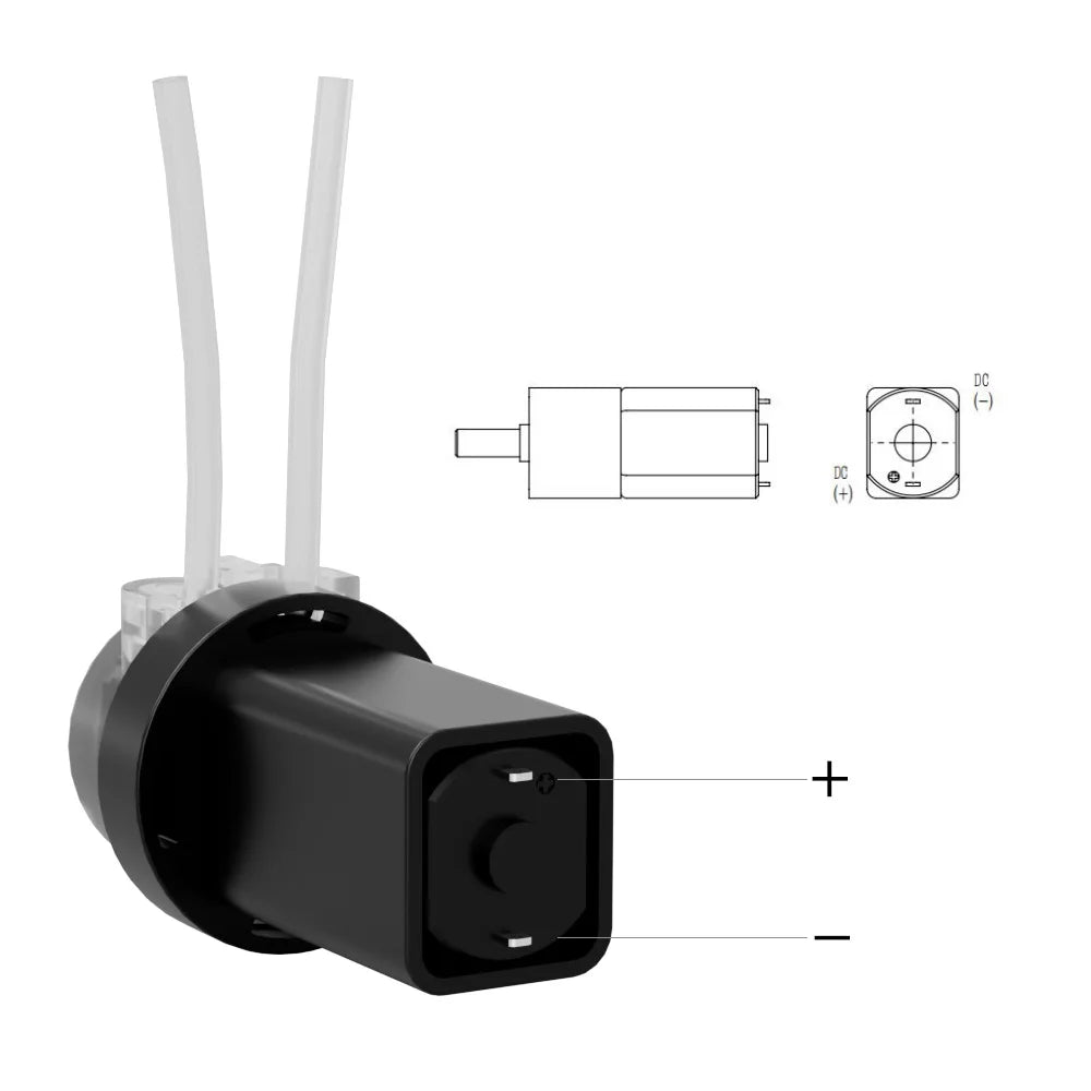 Kamoer 4/12ml/min Low Flow KMPP6 Peristaltic Pump 3.7V DC Motor Self-priming Pump Dosing Pump for Lab and Medical Field