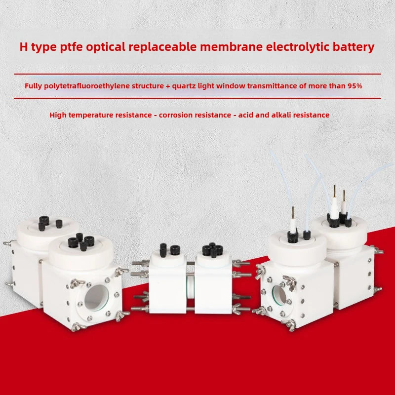 Fully PTFE H-type Replaceable Membrane Sealed Electrolytic Cell, Photoelectrochemical Cell/spectral Electrolytic Cell